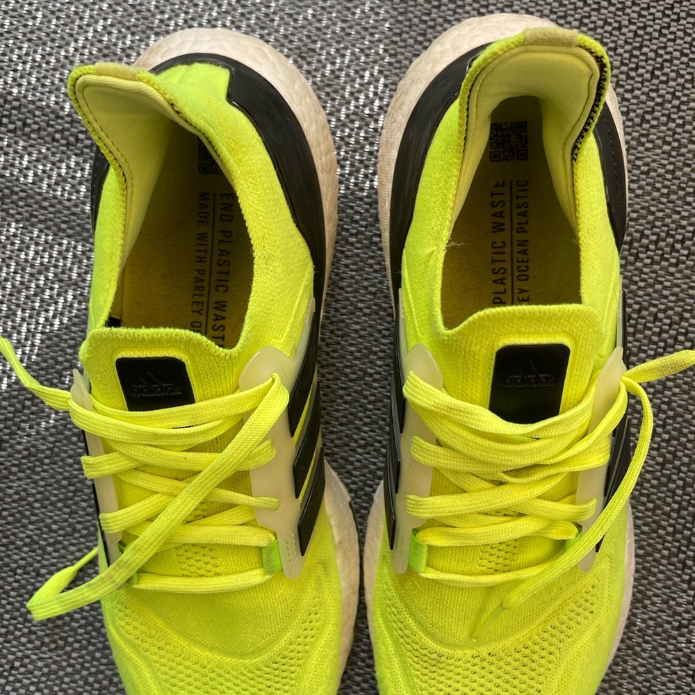 Adidas Ultraboost highlighter Yellow and Black Running Shoes